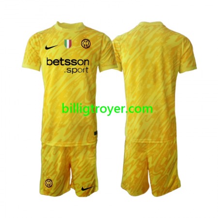 Billige Fotballdrakter Inter Milan Keeper Barn Bortedraktsett 2024/25 Kortermet